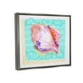 thumbnail image 3 of Stupell Industries Patterned Conch Seashell Illustration Nautical Sea Life Graphic Art Luster Gray Floating Framed Canvas Print Wall Art, Design by unknown, 3 of 6