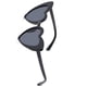 thumbnail image 3 of Gafas de sol con forma de corazón, lentes grises, protección UV, lindas gafas de sol con forma de amor para mujer, marco negro para fiesta, 3 of 12