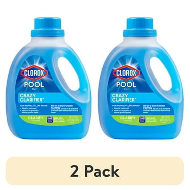 (2 pack) Clorox Pool&Spa Crazy Clarifier for Insanely Clear Pool Water, 92 fl oz
