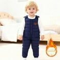 thumbnail image 2 of Shadoumai Girls Winter Lined Thermal Trousers With Detachable Suspenders For Toddler Outdoor Cold Weather Play, 2 of 8
