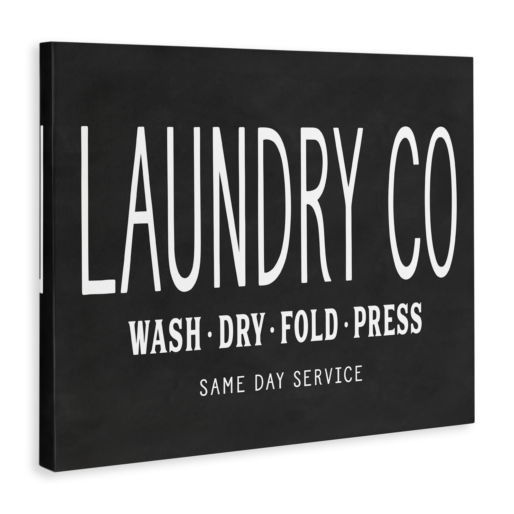 Stupell Industries Laundry Essentials Chalkboard Bath & Laundry Painting Wrapped Canvas Art Print Wall Art, 30 x 24