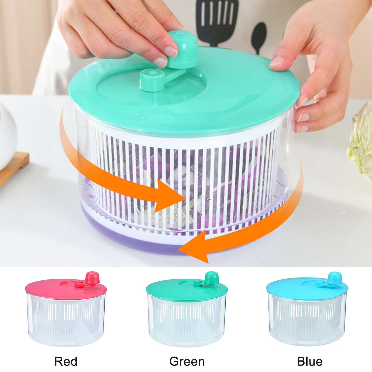 Salad Spinner Lettuce Dryer, Durable Rotary Veggie Washer, Easy to