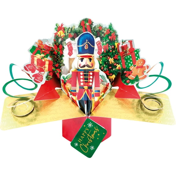 Second Nature Pop Up Christmas Card Nutcracker