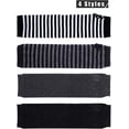 thumbnail image 2 of Lsupdaol 4 Pairs Punk Gothic Long Fingerless Gloves Knitted Arm Warmer Elbow Length Thumb Hole Gloves, 2 of 14