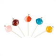 thumbnail image 3 of 1set 30pcs 5 colors Resin Pendants with Iron Loops Imitation Lollipop Mixed color 47x15mm Hole: 2mm 6pcs/color, 3 of 7