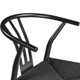 thumbnail image 3 of Yaheetech Set of 2 Mid-Century Modern Weave Arm Chairs,Black, 3 of 8