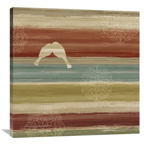 Global Gallery's Daphne Brissonnet 'Mumbai Rainbow Birds II' Stretched Canvas Wall Art