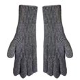 thumbnail image 1 of 1 Pair Women Gloves Knitted 2-Fingerless Touchscreen Stretchy Soft Wrist Hands Protection Solid Color Winter Thermal Women Motorcycle Riding Gloves for Outdoor, 1 of 10