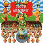 Dinosaur Train Party Supplies Decor Plates Decorations Backdrop Background Banner Cake Topper