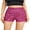 Rosy Red, variant on Lnzyyephy Women's Summer Sequins Shorts Mid Waist Elastic Band Sparkly Straight Leg Shorts Glitter Hot Pants for Party