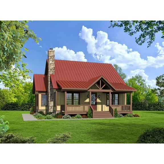763-1219: Traditional Country 3 Bed, 4 Bath Luxury Home Plan, 1992 Sq Ft: Full Blueprints with License to Build by Home Plan Marketplace - Lesuto
