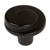 GlideRite 1-1/8 in. Classic Swirl Wave Cabinet Knobs, Matte Black, Pack of 25