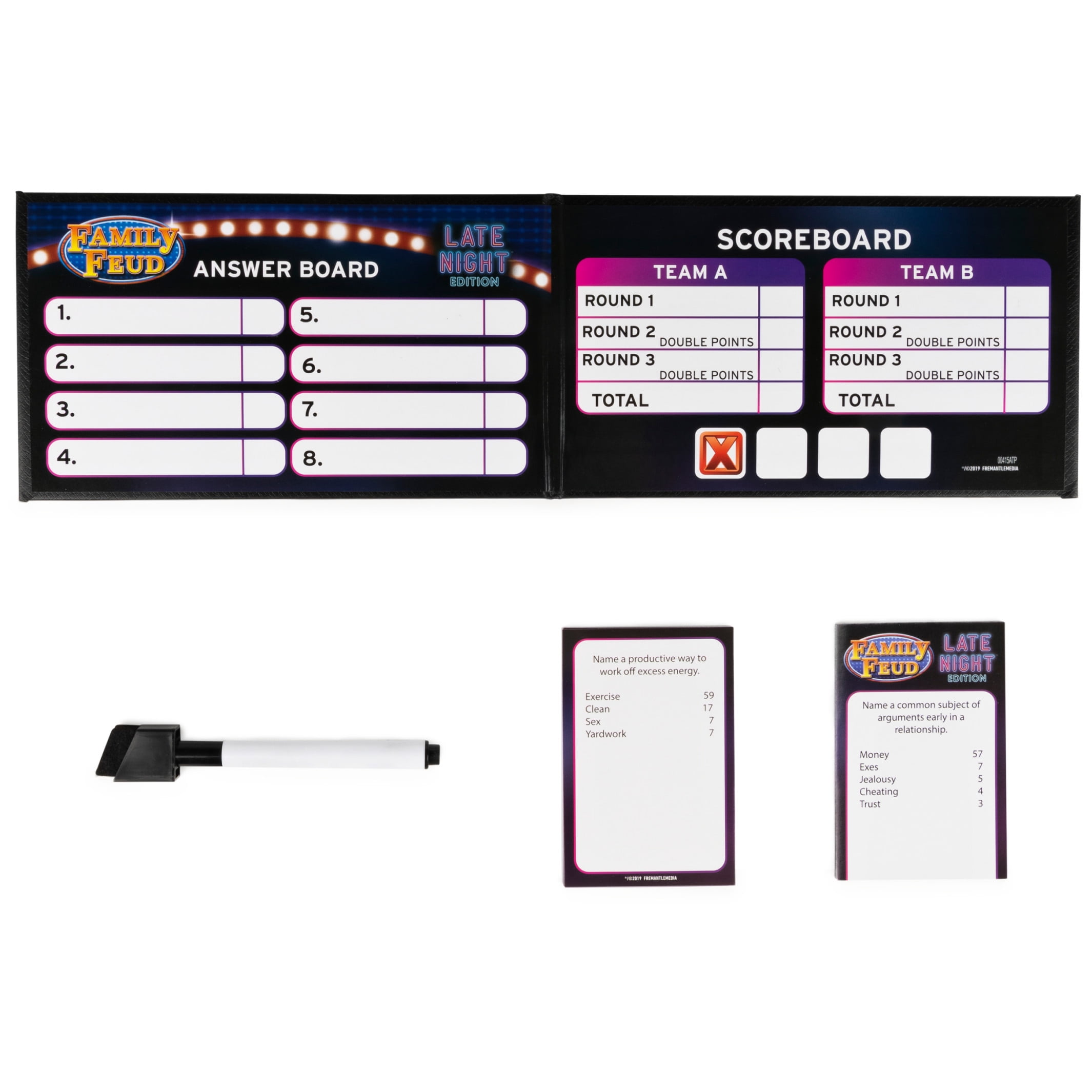 Family Feud, Late Night Edition Card Game for Adults Funny Survey Quizzes Party Game Board Game, for Adults and Teens Ages 16 and up