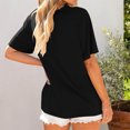 thumbnail image 4 of AherBiu Summer Tops for Women Basic Comfy Tshirt Short Sleeve Crewneck Casual Loose Fitted Top Tees, 4 of 6