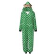 thumbnail image 5 of Odeerbi Christmas Onesie Pajamas for Family Holiday Sleep Jumpsuit Long Sleeve Family Christmas Pajamas Matching Sets Mom Fashion Lattice Print Plush Jumpsuit Sleepwear PJs Set Green, 5 of 6