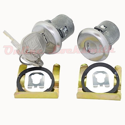 Buick 1970+ PAIR Of Coded Door Locks &Two Keys w/ GM Logo OEM Strattec 608307