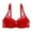 Red, variant on Pretty Comy Women Unlined Push Up Lace Bra Underwire Lift Up Gathered Bra 3/4 Cup Adjustable Lace Bralettes
