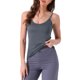 thumbnail image 1 of Camiseta sin mangas de cuello en V para mujer INSPIRE CHIC, top de pijama con tirantes de espagueti, color gris, 1 of 6
