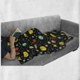 thumbnail image 6 of Space Soft Flannel Fleece Throw Blanket, Comets and Constellations Stars with Polka Dots Earth Sun Saturn Mars Solar System, Cozy Plush for Indoor and Outdoor Use, 50" x 60", Multicolor, by Ambesonne, 6 of 6