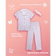 thumbnail image 2 of dELiA*s Girls Pajama Set Soft Cozy Button Down Sleepwear Pajamas for Girls with Spa Headband 2 Piece, 2 of 7