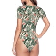 thumbnail image 4 of Naloa Palm Trees and Tropical Women's Short-Sleeved Onesie, One-Piece Swimsuit for Parties, dates, clubs - Large, 4 of 9