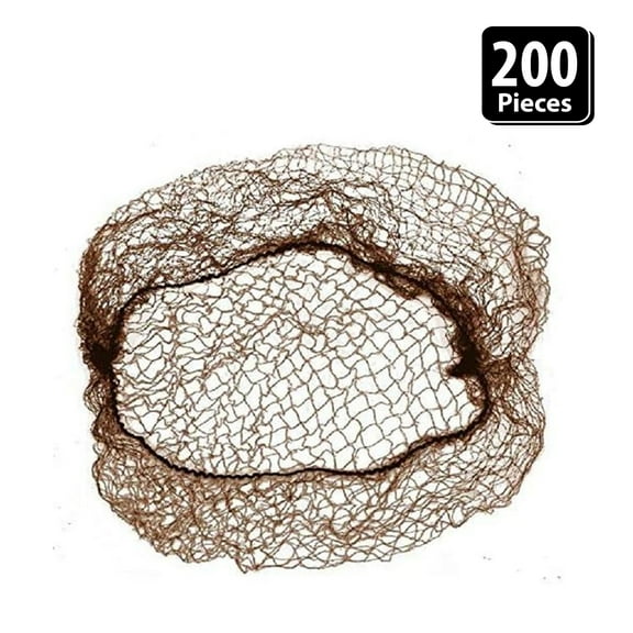 Popular Life Slim-Net Durable and Invisible Hair Nets, Dark Brown (Pack of 200)