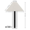 thumbnail image 3 of Safavieh Cheri 20.5" Modern Metal Table Lamp with Oatmeal Fabric Shade, 3 of 6