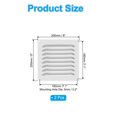 thumbnail image 2 of Uxcell 8 x 8 Inch Stainless Steel Vent Cover, Screen Air Grille HVAC Louvered Grill, Silver Tone 2 Pack, 2 of 6