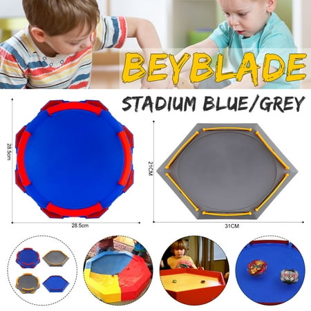Hexagon/Round Burst Gyro Arena Disk Exciting Duel Spinning Top Beyblades Launcher Stadium Battle Attack Toy Gift for Children