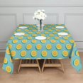 thumbnail image 3 of Yellow Lemon Fruit Slices LightBlue Pattern Square Tablecloth,Waterproof Square Table Cover,Wipeable Spillproof Washable Table Cover for Home Kitchen Party Decor 60"x60"(152x152cm), 3 of 6