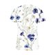 thumbnail image 5 of ICHUANYI ClearanceWomen's Fashion V-neck Print Casual Loose Short Sleeve Top Short Sleeve V-neck Top/Shirt(White, XL) ICHUANYI WER20232080501083, 5 of 5