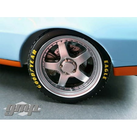 1968 Gulf Oil Chevrolet Camaro Street Fighter Good Year Competition Tires 5 Spoke with Polished Lip Wheels and Tires Set of 4