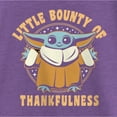 thumbnail image 2 of Girl's Youth Mad Engine Grogu Purple The Mandalorian Thankfulness Bounty Graphic T-Shirt, 2 of 4