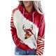 thumbnail image 2 of Pntutb moda mujer estampado cuello redondo pulóver tops manga larga blusa con capucha sudadera Pntutb Pntutb-2050, 2 of 5