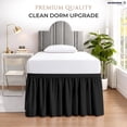 thumbnail image 6 of SGI bedding Dorm Bed Skirt Twin XL 36 Inch Drop Length - Black, Ruffled Pattern College Dorm Room Bed Skirts - Split Corner, Easy Care, Wrinkle Free 1800 Series Microfiber Bed Skirt, 6 of 9
