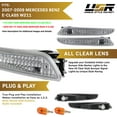 thumbnail image 5 of USR 07-09 W211 Side Marker Lights - Front Bumper Sidemarker Lamps (Left + Right) Compatible with 2007-2009 Mercedes Benz E Class W211 E280/E320/E350/E550/AMG E63 (Euro CLEAR Lens, Plug and Play), 5 of 9
