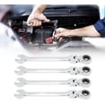thumbnail image 5 of 4 Piece 9mm 12PT Flex Head Ratchet, 9mm Ratchet Metric Ratchet Set, 5° Movement and 72 Teeth for Tight Space Projects, 5 of 7