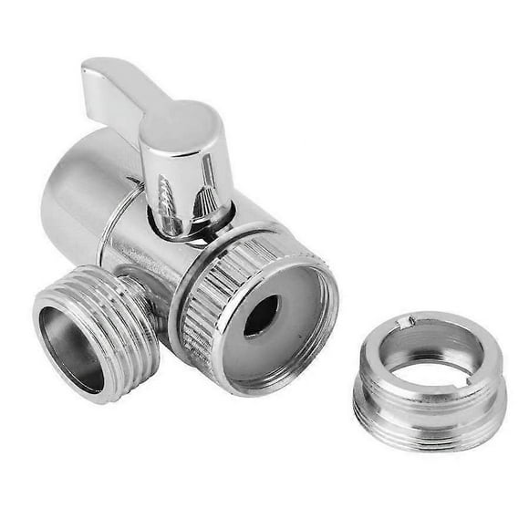 T-Adapter Valve Alloy Shower Diverter Valve 3 Way Diverter Valve for Kitchen Sink Faucet