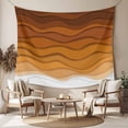 thumbnail image 2 of Orange Ombre Stripes Large Tapestry for Bedroom Wall Hanging Tapestry,Farmhouse Retro Abstract Waves Art Ceiling Backdrop Tapestries Poster Blanket Wall Decor for Teens Room Living Room 85" x 90", 2 of 8