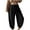 Black, variant on Plebaso Women's Summer Pants Drawstring High Waist Joggers Casual Lightweight Baggy Trousers for Women