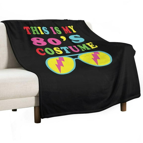 80s Costume Glasses Blanket for Bed Throw Blanket for Women, Men And Kids Super Soft Plush Blanket Throw, Print Blanket, Blanket for Kids