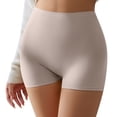thumbnail image 2 of Women Mid Waist Seamless Boyshort Underwear Thin Breathable Quick Dry Safety Panty, 2 of 6