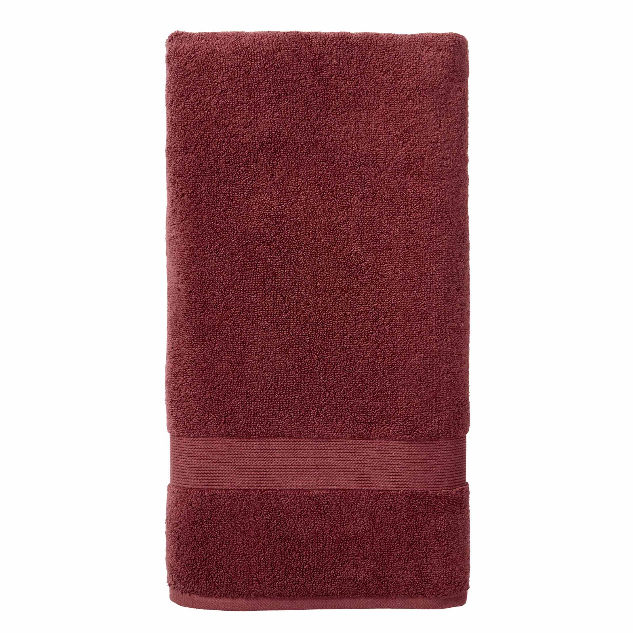 Better Homes & Gardens Signature Soft Solid Cotton 2 Piece Bath Sheet Set,Deep Redwood