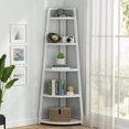 thumbnail image 3 of Tribesigns 70 inch Tall Corner Shelf, 5 Tier Corner Ladder Bookshelf Bookcase  White, 3 of 8