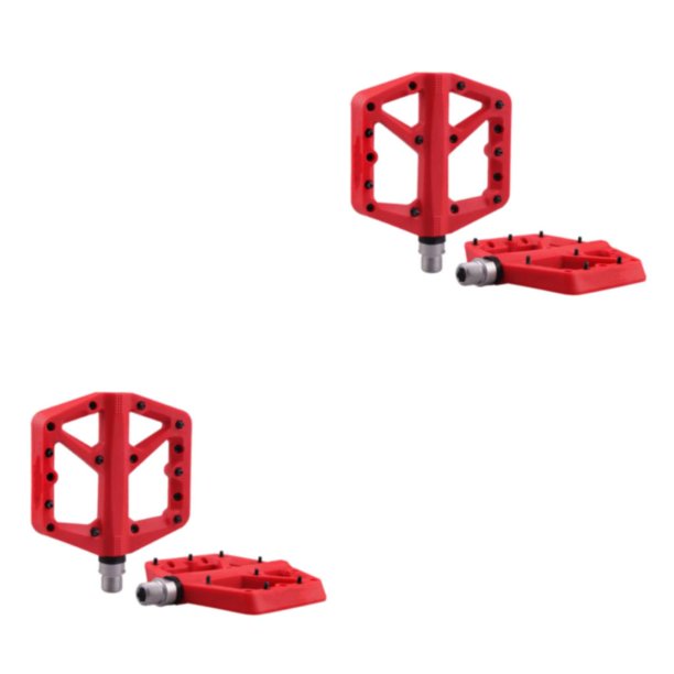 Advancent Pedales Stamp-1 Pedales resistentes a la corrosión y superficie antideslizante Fácil ciclismo Pedales de bicicleta ultraligeros Rojo Talla única 2Conjunto
