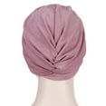 thumbnail image 4 of Herrnalise Women Solid India Hat Muslim Ruffle Chemo Beanie Wrap Scarf Cap, 4 of 5