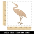 thumbnail image 2 of Crane Standing Solid Wood Holiday Christmas Tree Ornament Unfinished DIY Pre-Drilled Craft, 2 of 7