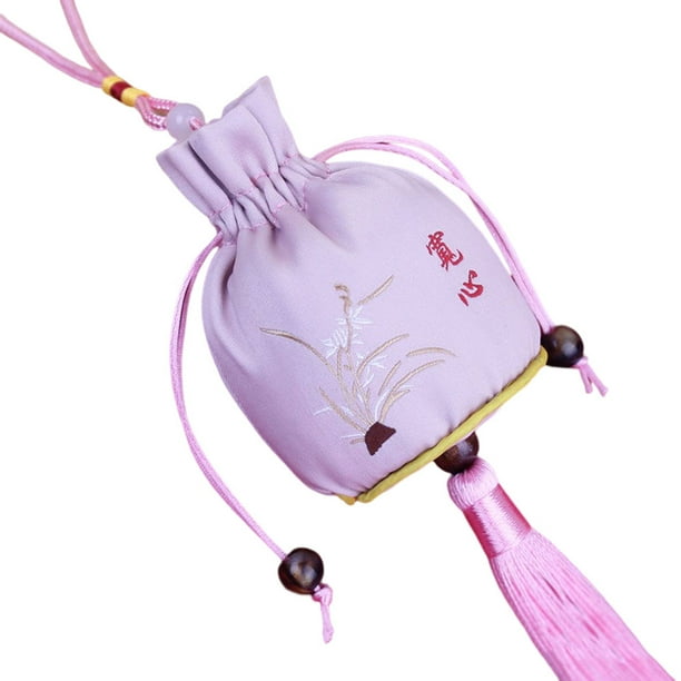 Bolsita de estilo chino Sonducket con borla rosa para ropa zapatos y accesorios
