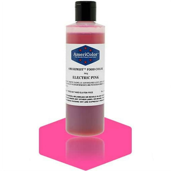 AmeriColor AmeriMist Electric Pink, 9 Ounce, Airbrush Food Color