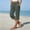 Army Green, variant on Cotton Linen Capri for Women Petite Tailored Split Button Elastic Waist Capris Light Weight Summer Casual, M
